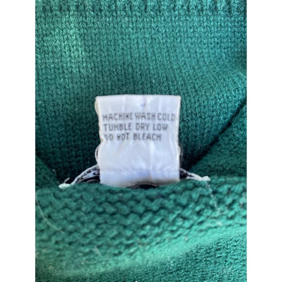 Cardigan Vest Size XL Green Cable Knit Sleeveless 100% Acrylic  K & M Collectio - Picture 7 of 7